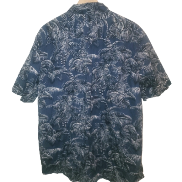 Chaps Mens Hawaiian Shirt Blue XL - Picture 6 of 7